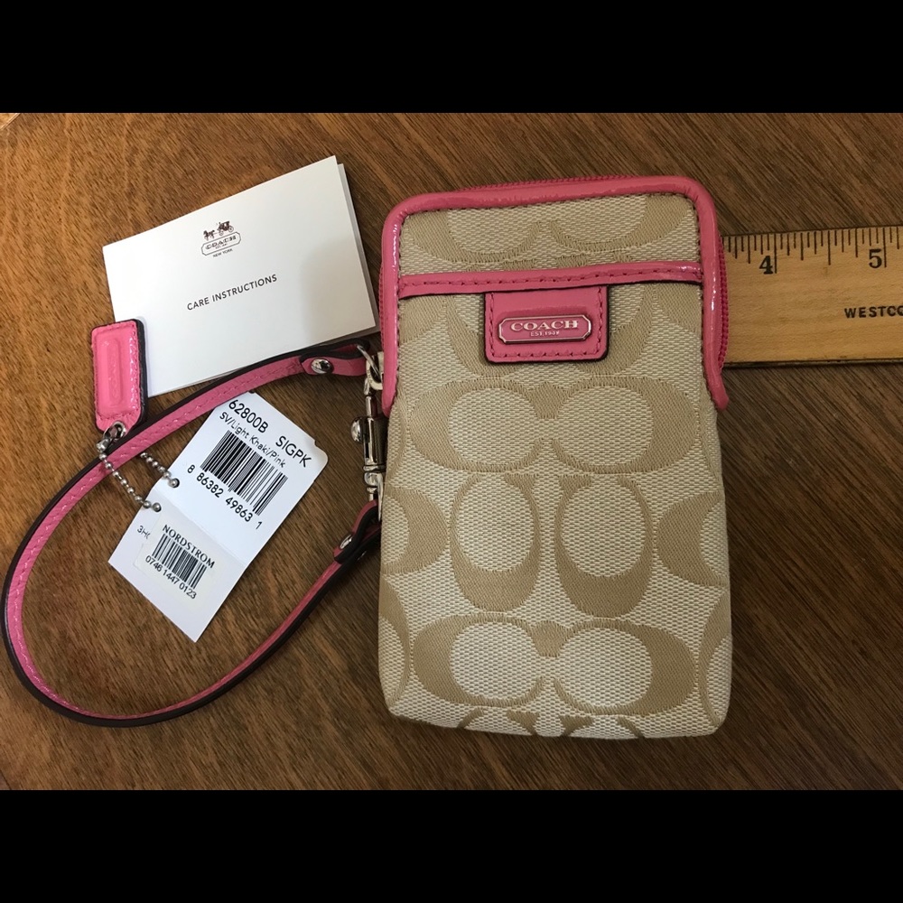 New Coach mini card case wristlet